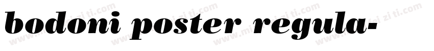 bodoni poster regula字体转换